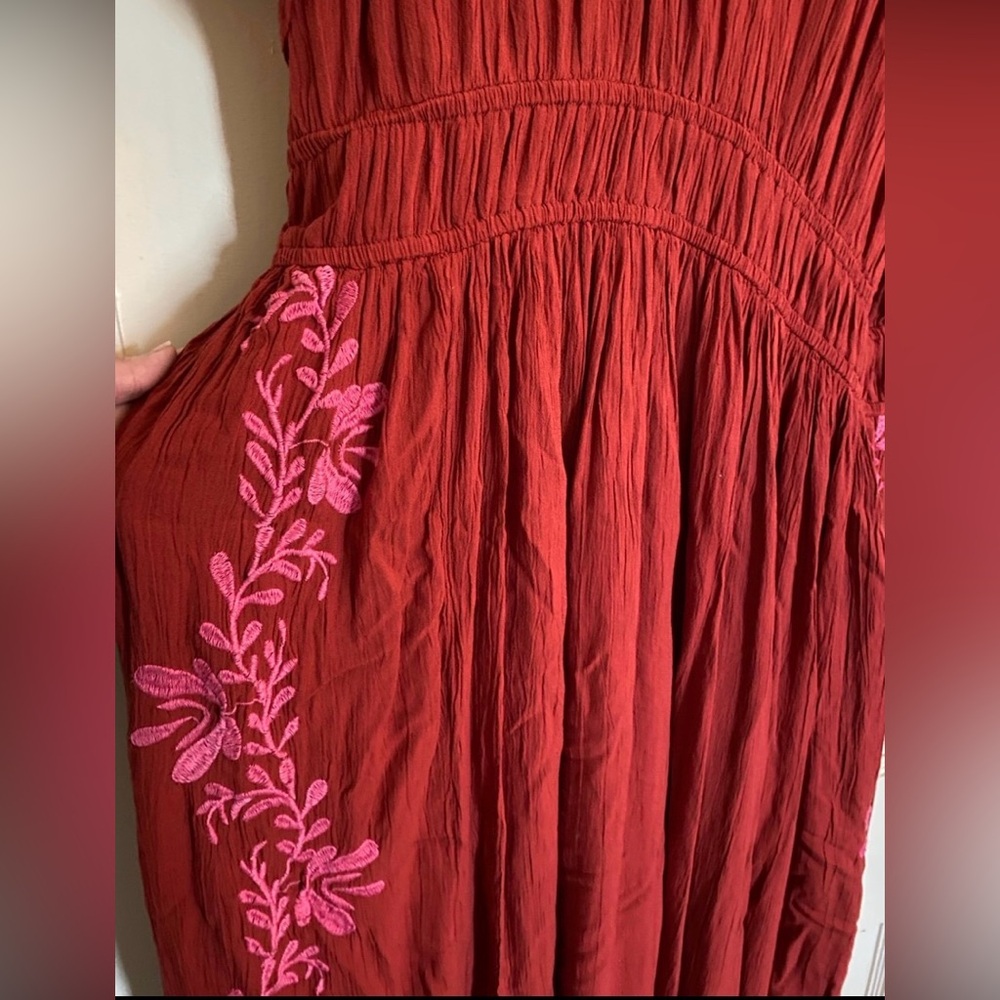 Knox Rose Floral Orange Bohemian Maxi Dress - Picture 3 of 8